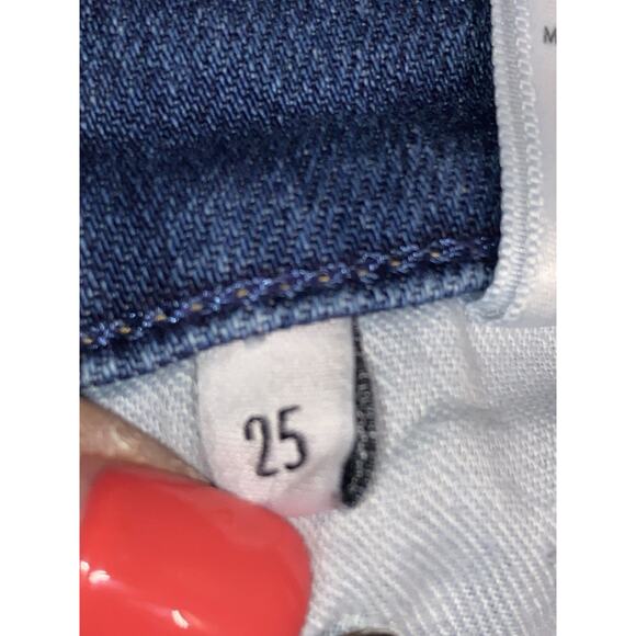 Edwin Women's Juniors Blue Skinny Jeans 10" High Rise size 25 length 26” - Picture 5 of 8